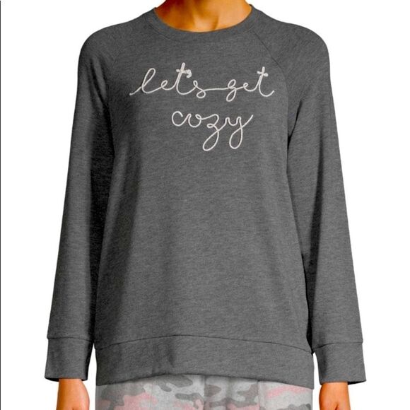 Secret Treasures “Let’s Get Cozy” Long Sleeve Pajama Top - Picture 1 of 2